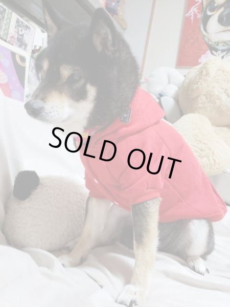 画像3: 赤柴っこ刺繍パーカー【限定各１点物】 (3)