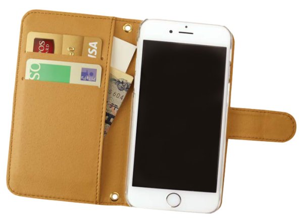 画像3: 受注生産品約１か月　　和んこ堂黒【AQUOS 対応　手帳タイプ】 (3)