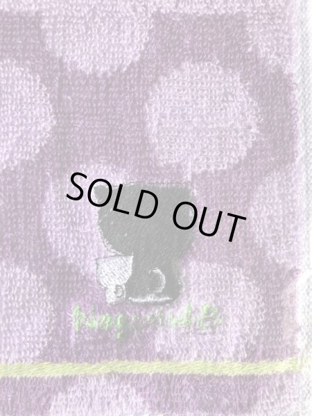 画像2: 刺繍入り　ハンドタオル パープル (2)