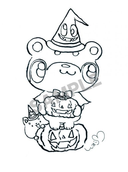 画像2: 受注生産　新作「柴っこハロウィン」柴っこ画伯絵Ｔシャツ  ぬり絵ポストカード付き  (2)