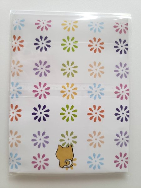 画像2: まめ袋　赤柴とカラフル花　１０枚入り (2)