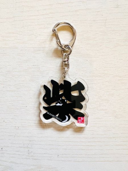 画像1: ナスカンアクリルキーホルダー  柴漢字 (1)