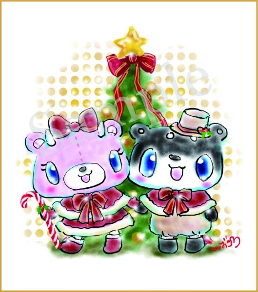 画像1: 柴キャス応援ミニ色紙「クリスマスしばっこあ！」 (1)