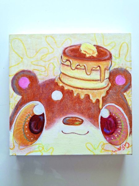 画像1: 銀座ミレージャギャラリー 2025DOGdog展出品作品「ホットケーキ」原画 (1)