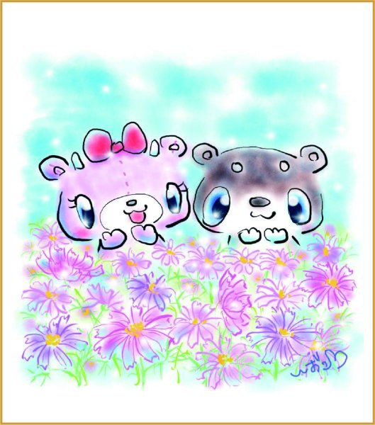 画像1: 柴キャス応援ミニ色紙「しばっこあコスモス」 (1)