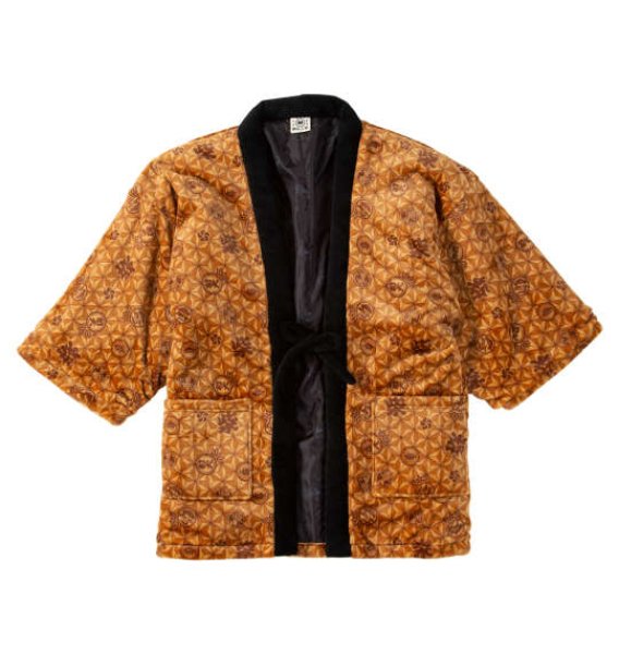 画像1: ふわもこ半纏　キャメル (1)